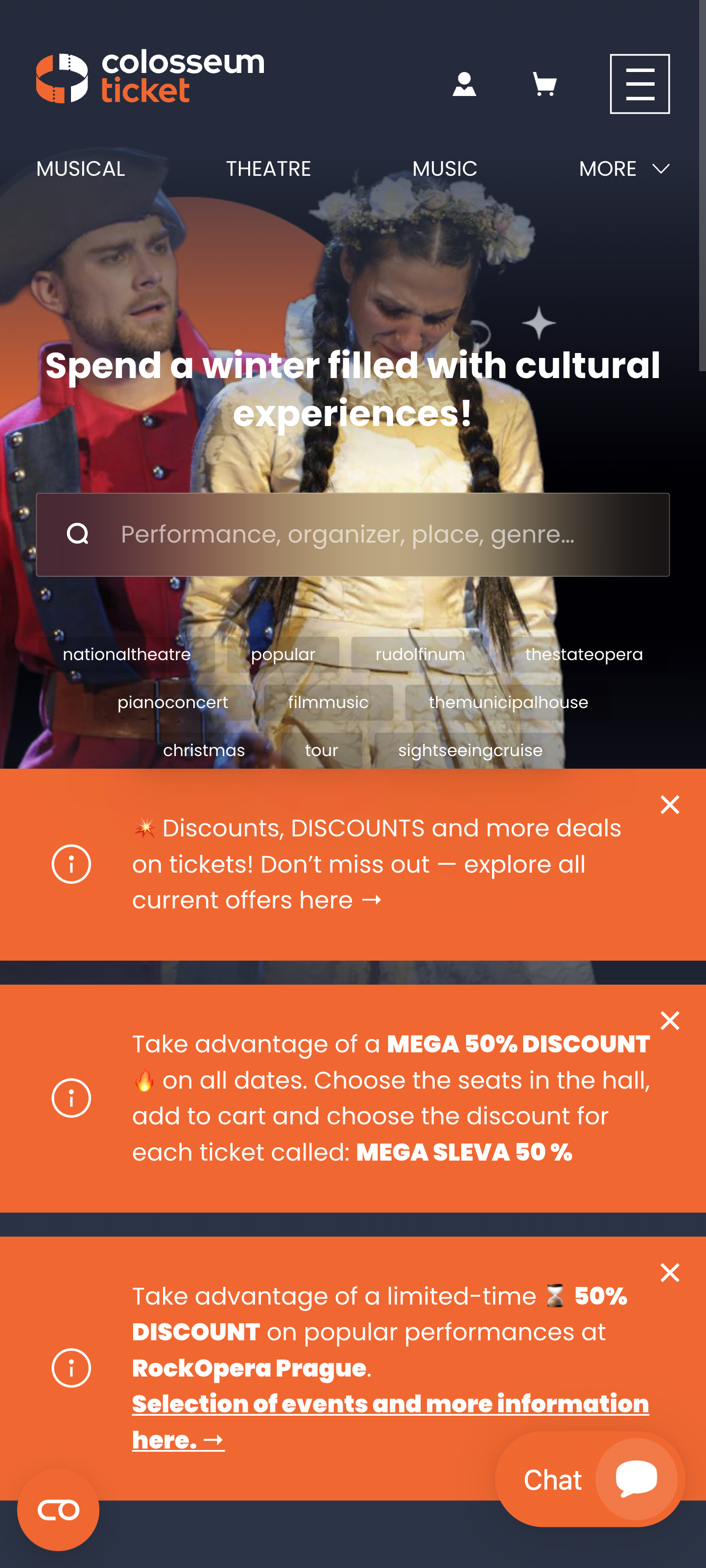 SCR-WEB-01: Hero banner, search, city tabs, promo bannery